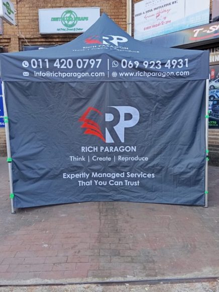 Custom printed banner and gazebo display by Digital Wraps